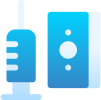 Syringe and vaccine vial representing preventive care and immunizations for women's health.