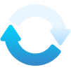 Circular arrow icon representing ongoing wellness and preventive care for women's health.
